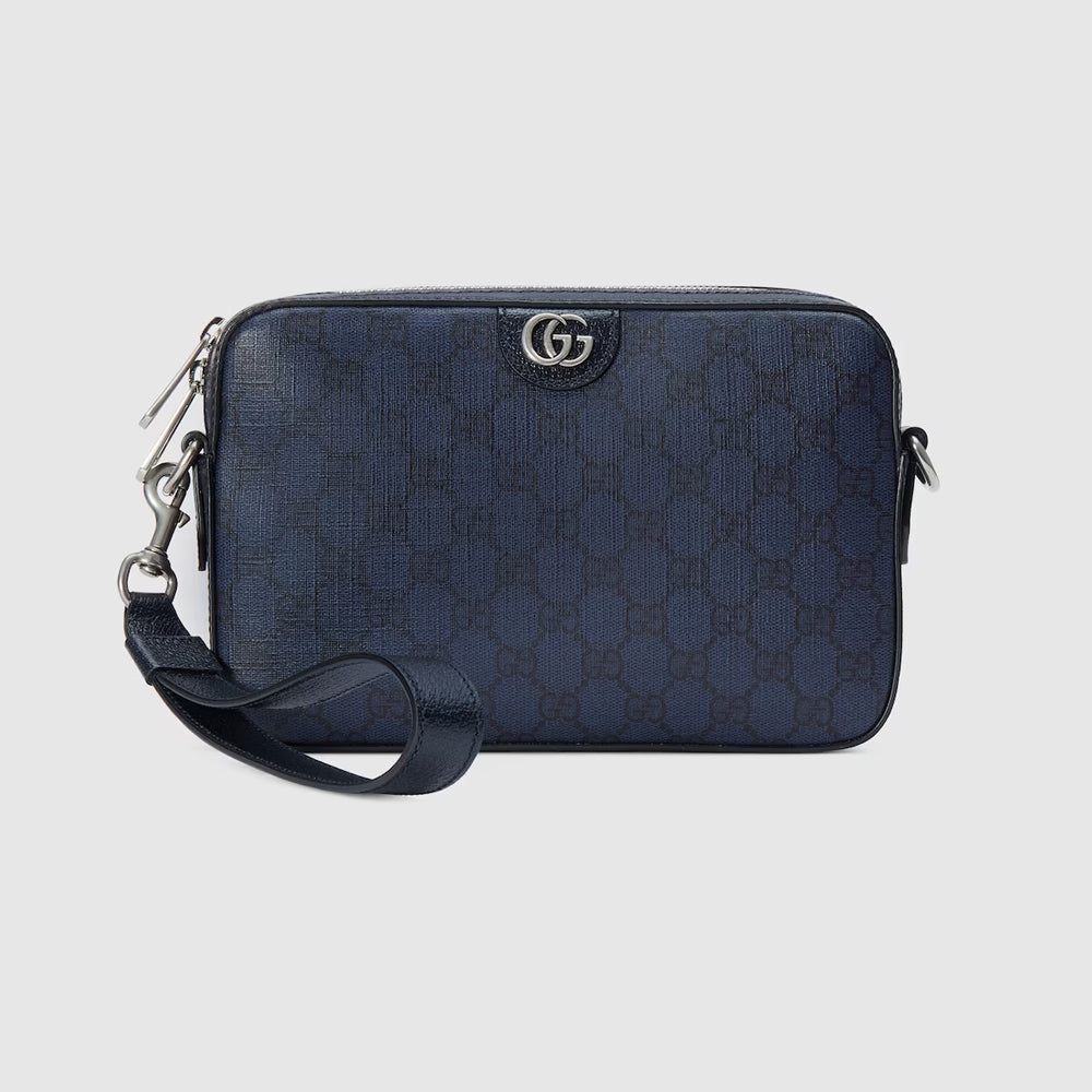 Gucci Ophidia GG Crossbody Bag (Blue and black GG Supreme canvas)