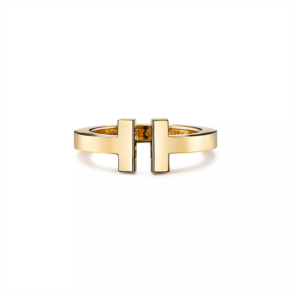 Tiffany & Co. 蒂芬妮T 方形黃金戒指