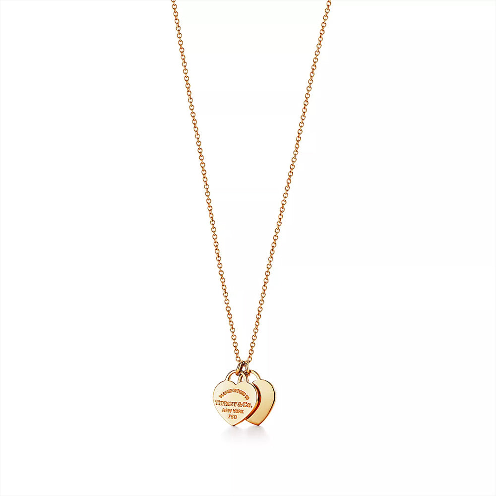 Tiffany and co heart necklace gold sales