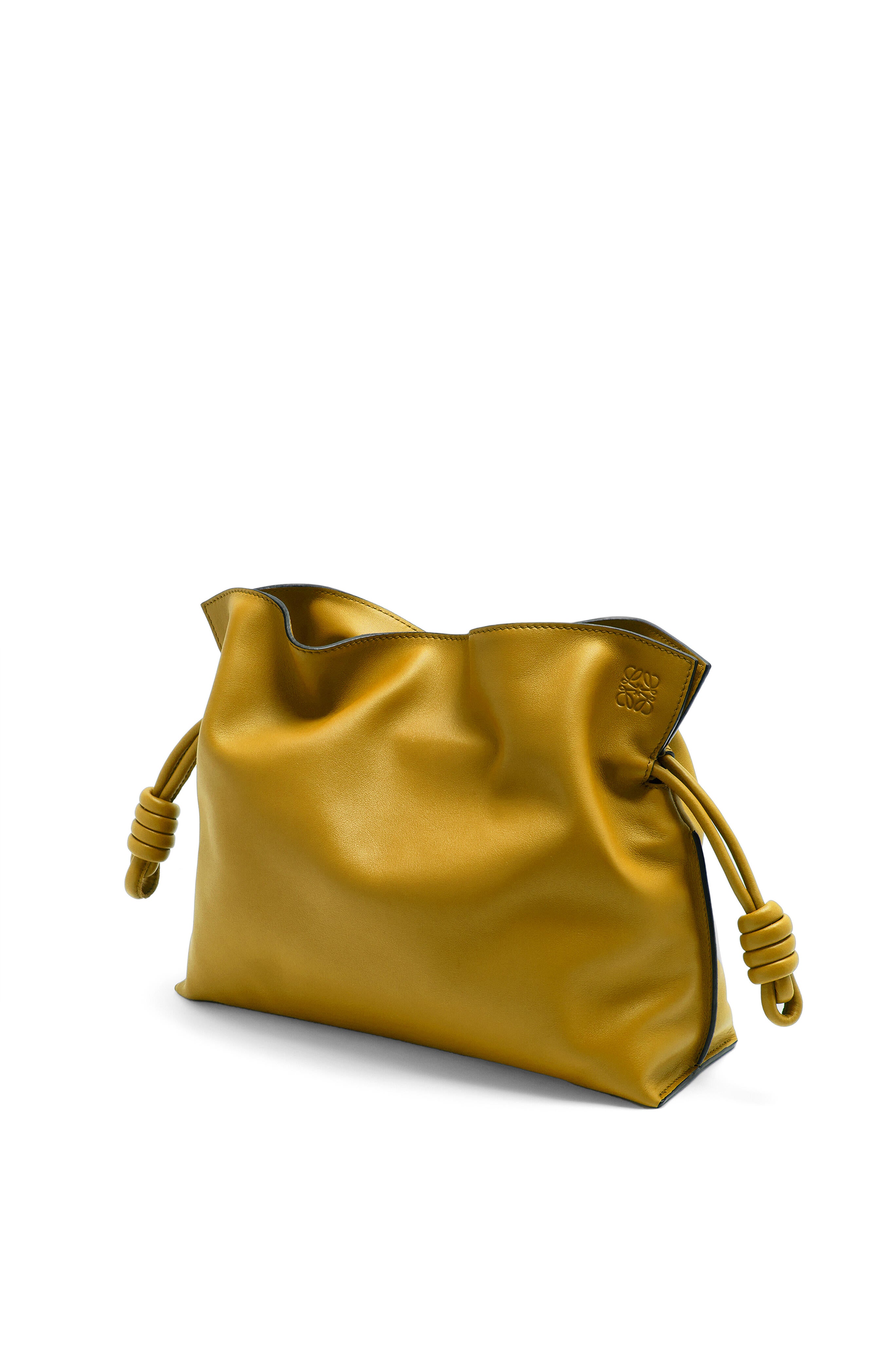 Loewe Medium Flamenco clutch in nappa calfskin (Colour: Ochre)