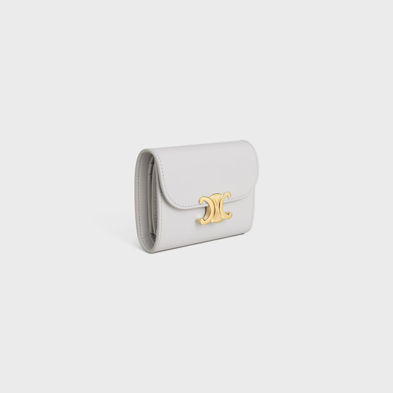 Celine Small Flap Wallet TRIOMPHE IN Shiny calfskin (CLOUDY GREY)