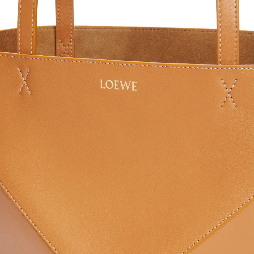 Loewe 經典小牛皮小號 Puzzle 腰包（棕褐）