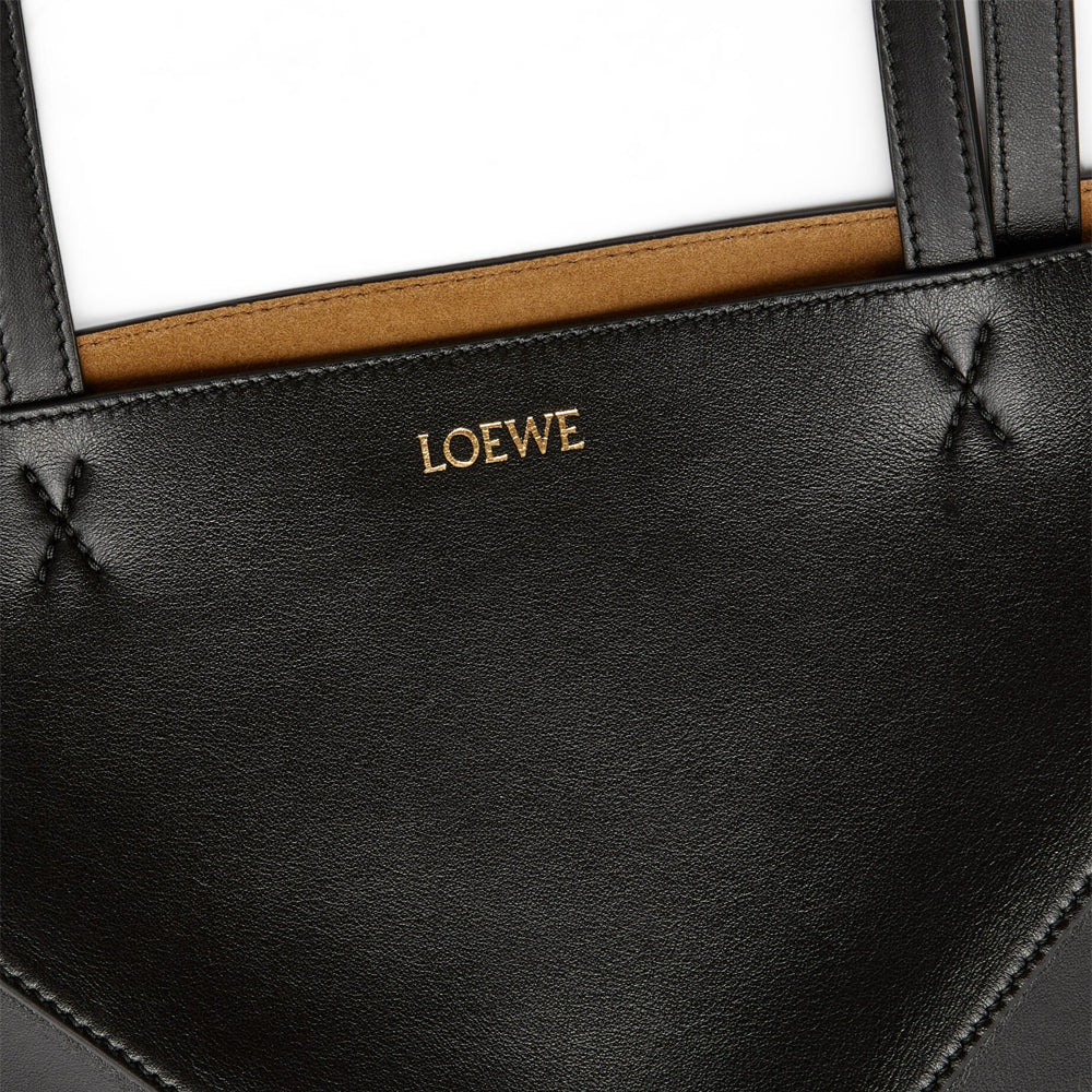 Loewe 經典小牛皮小號 Puzzle 腰包（棕褐）