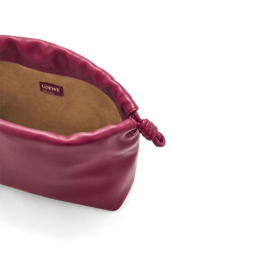 Loewe Medium Flamenco purse in mellow nappa lambskin (Crimson)