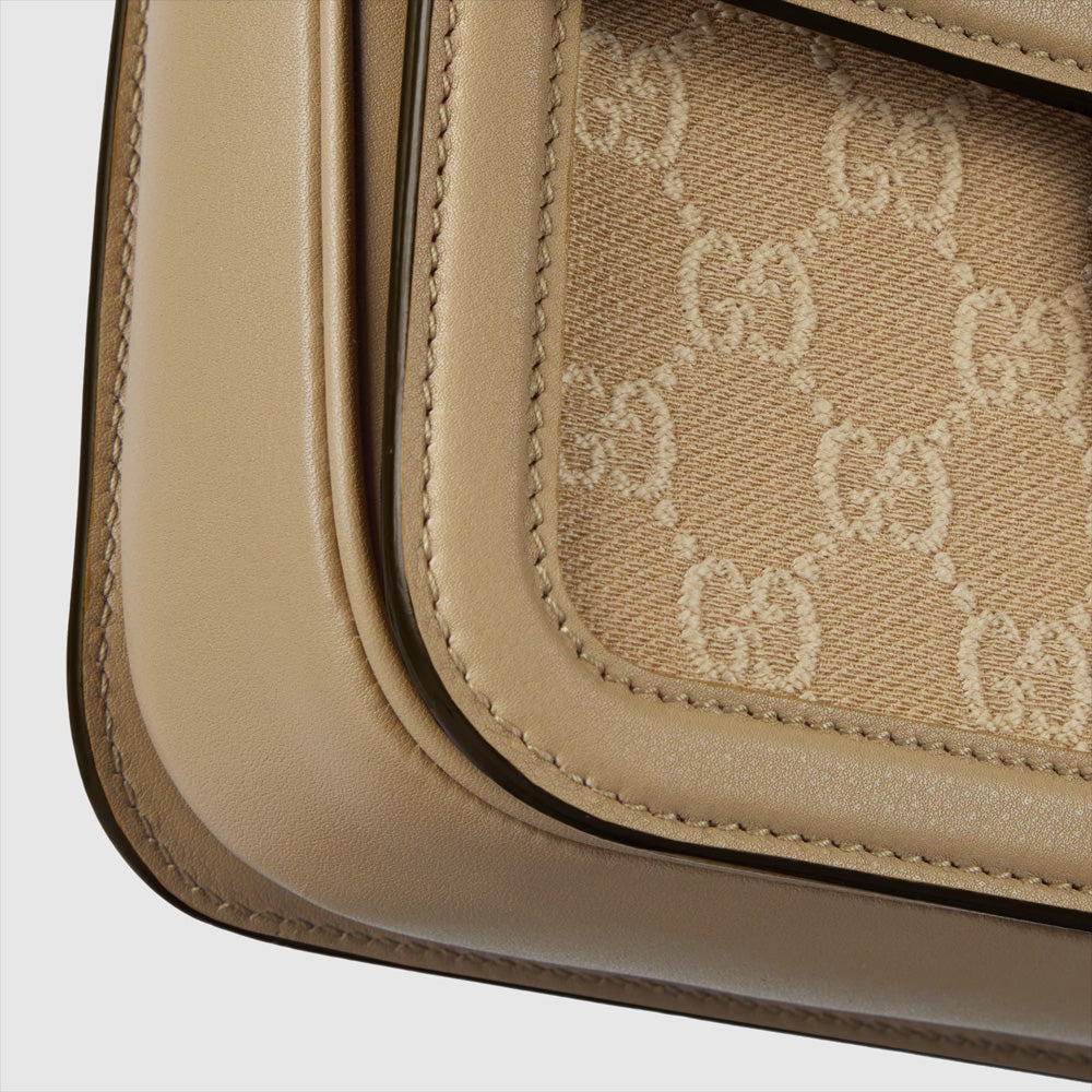 Gucci Go small shoulder bag (Beige GG canvas)