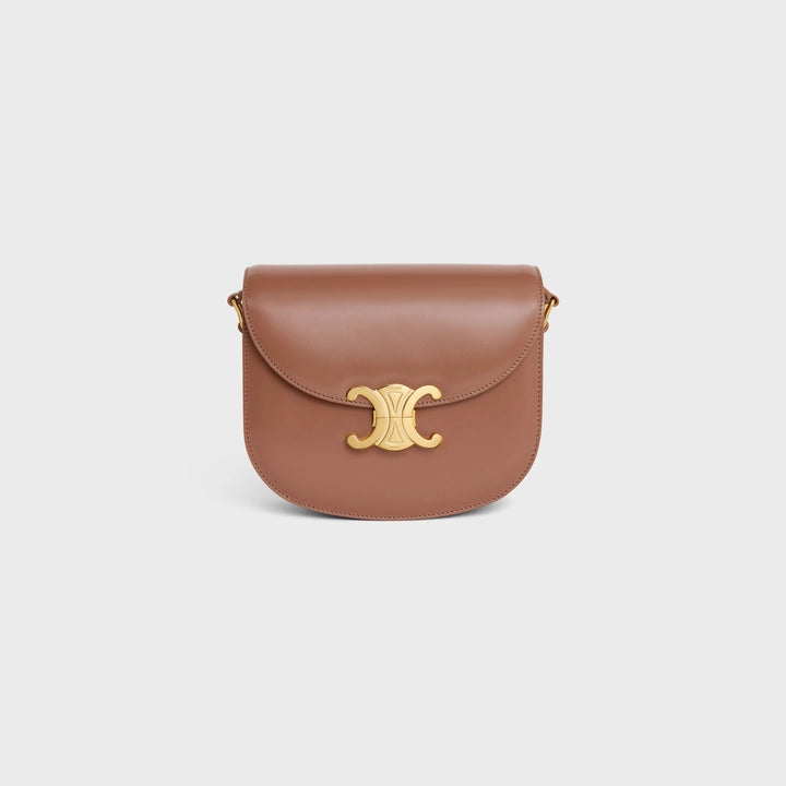 Celine Besace Clea in Shiny Calfskin (Bronze)