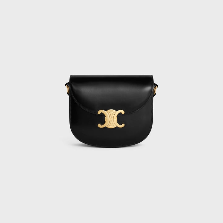 Celine Besace Clea in Shiny Calfskin (Black)