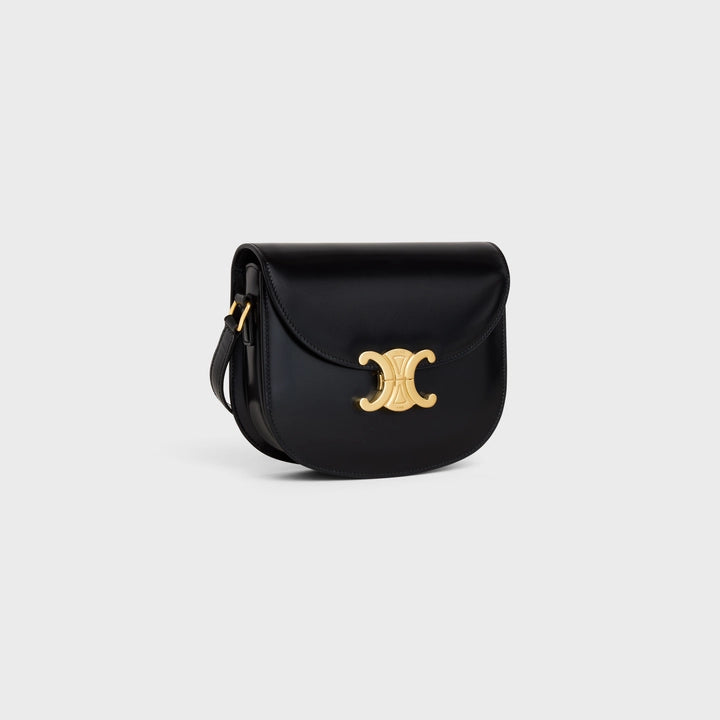 Celine Besace Clea in Shiny Calfskin (Black)