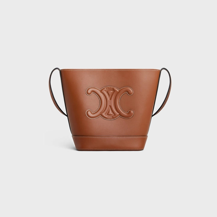 Celine Small Bucket Cuir Triomphe in Smooth Calfskin (Tan)