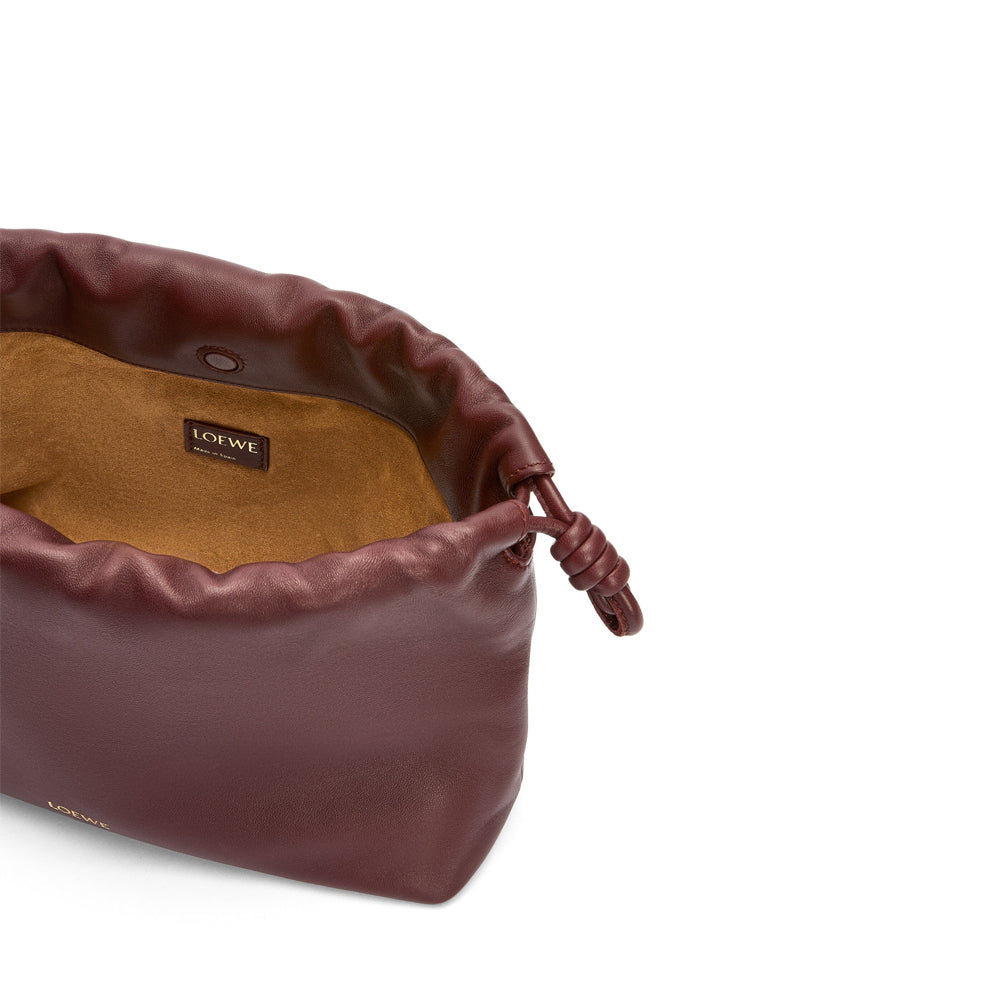 Loewe Medium Flamenco purse in mellow nappa lambskin (Dark Burgundy)