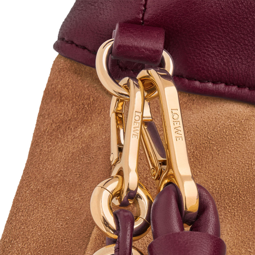 Loewe Medium Flamenco purse in mellow nappa lambskin (Dark Burgundy)