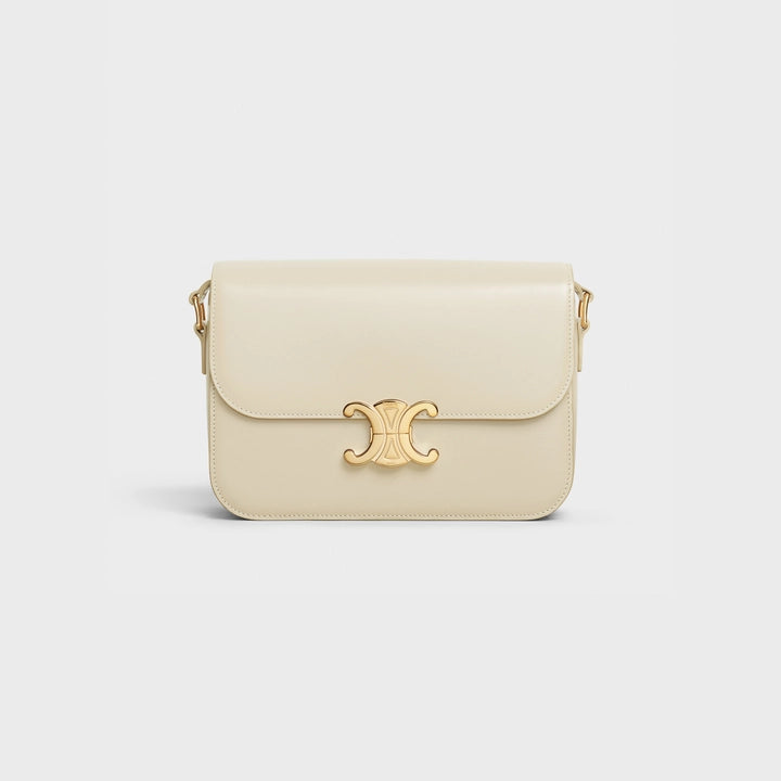 Celine Classique Triomphe Bag in Shiny Calfskin (Limestone)