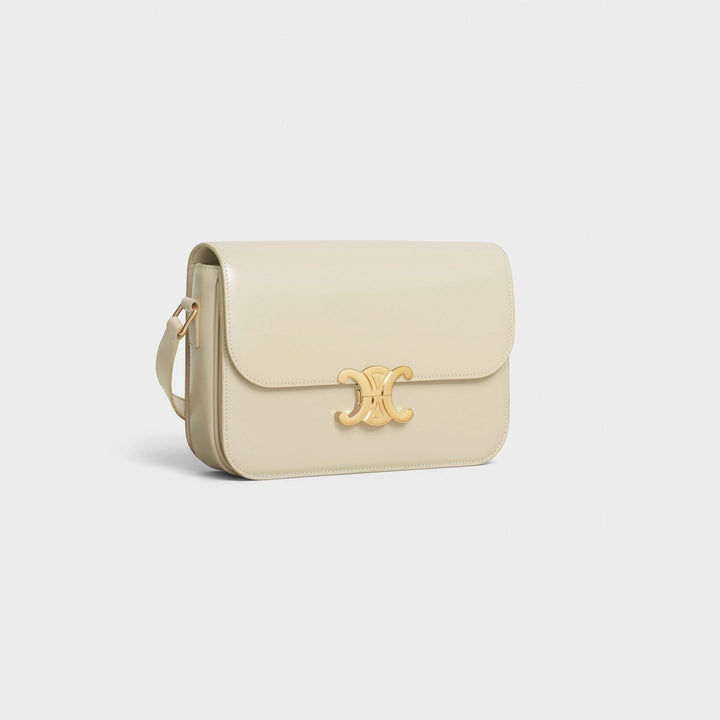 Celine Classique Triomphe Bag in Shiny Calfskin (Limestone)