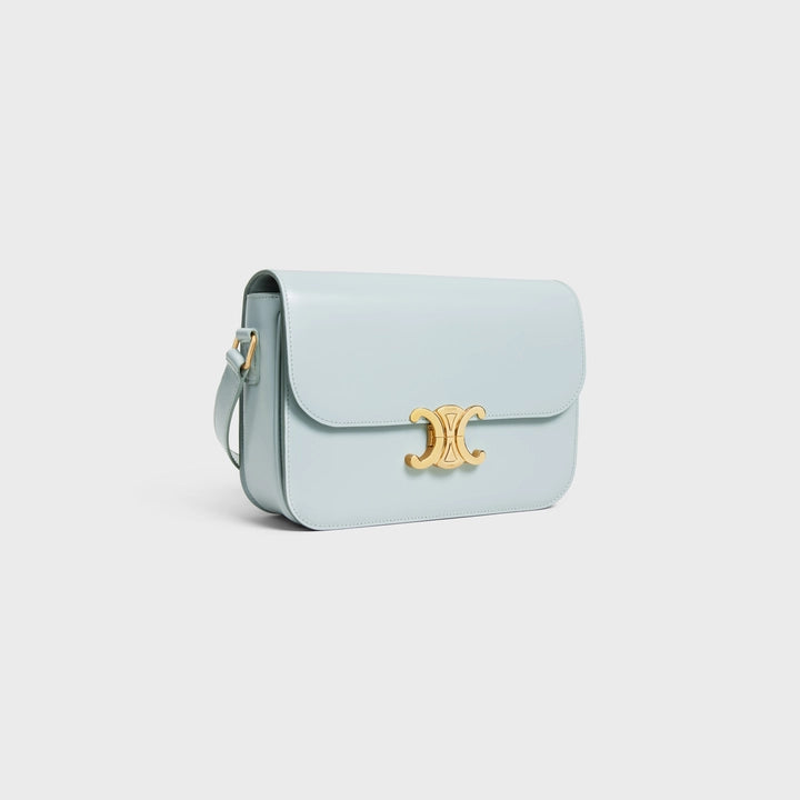 Celine Classique Triomphe Bag in Shiny Calfskin (Soft Blue)