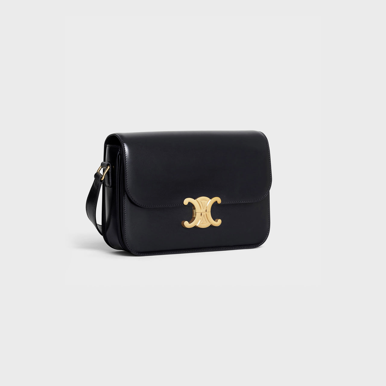 Celine Classique Triomphe Bag in Shiny Calfskin (Black)