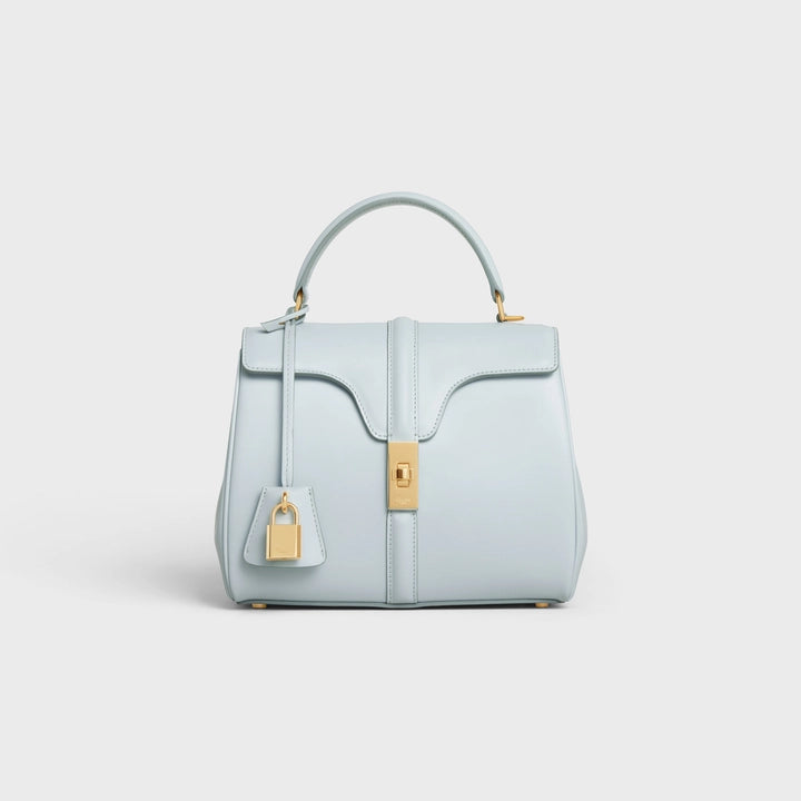 Celine Small 16 Bag in Satinated Calfskin (Soft Blue)