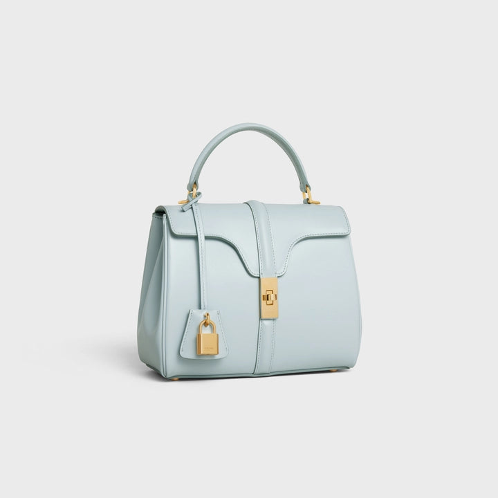 Celine Small 16 Bag in Satinated Calfskin (Soft Blue)
