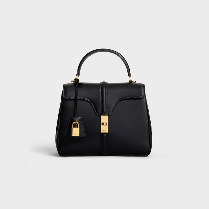 Celine Small 16 Bag in Satinated Calfskin (Black)