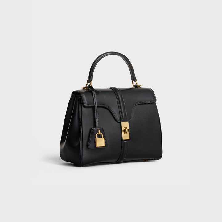 Celine Small 16 Bag in Satinated Calfskin (Black)