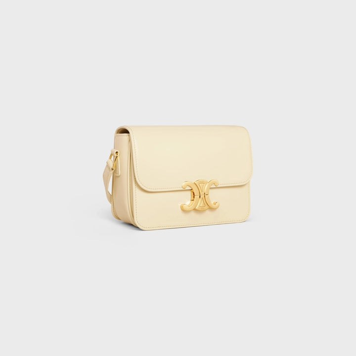 Celine Teen Triomphe Bag in Shiny Calfskin (Soft Yellow)