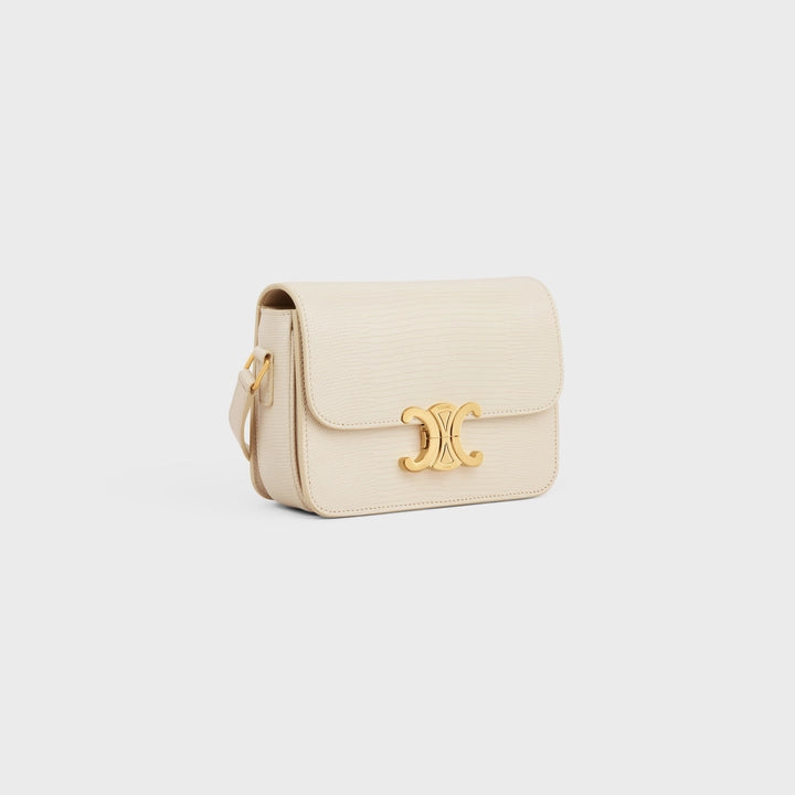 Celine Teen Triomphe Bag in Lizard  (Limestone)