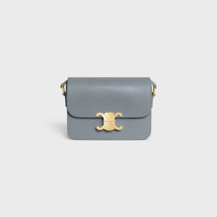 Celine Teen Triomphe Bag in Lizard  (Blue Grey)