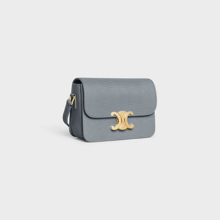 Celine Teen Triomphe Bag in Lizard  (Blue Grey)