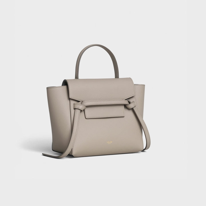 Celine Nano Belt Bag in Grained Calfskin (Light Taupe)