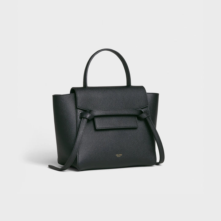 Celine Nano Belt Bag in Grained Calfskin (Black)
