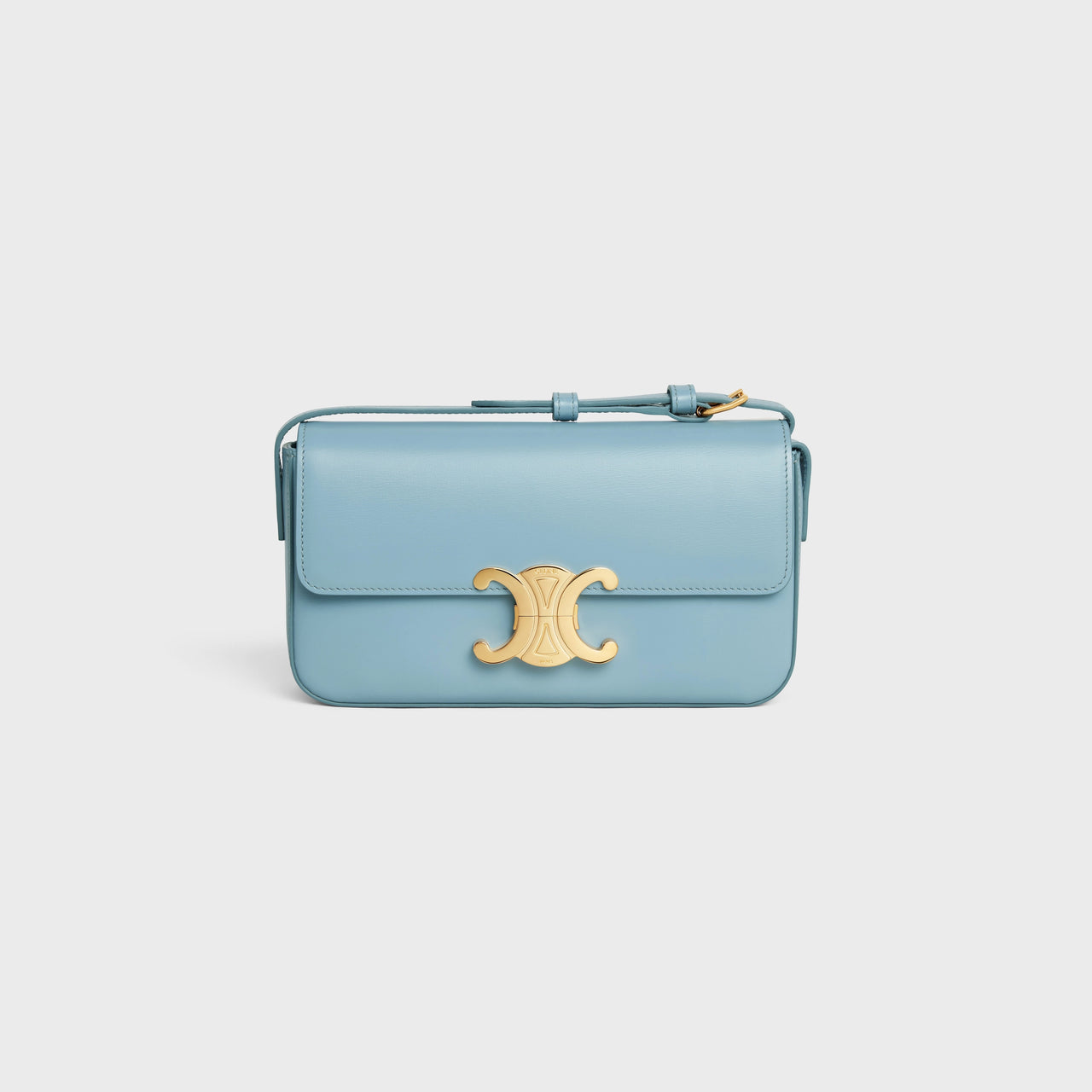 Celine Shoulder Bag Triomphe in Shiny Calfskin (California Blue)