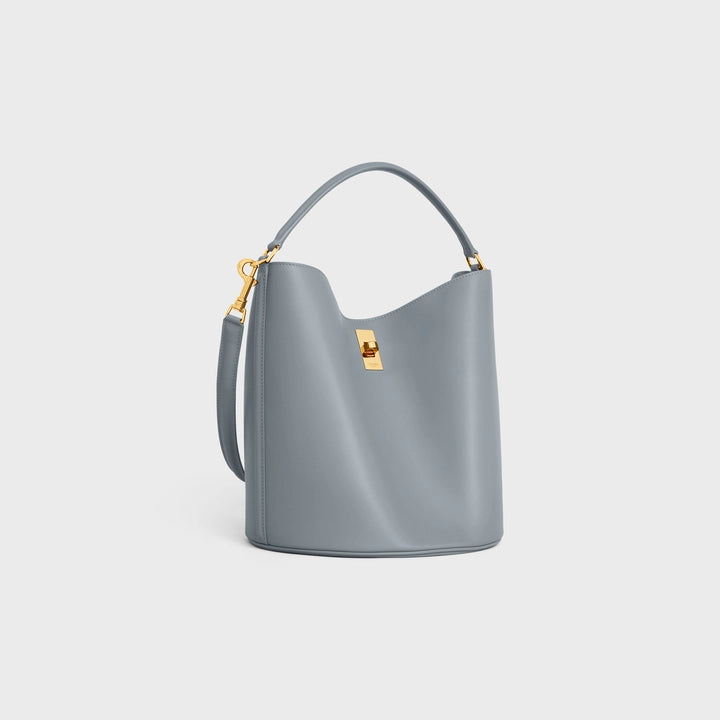 Celine Bucket 16 Bag in Smooth Calfskin (Blue Grey)