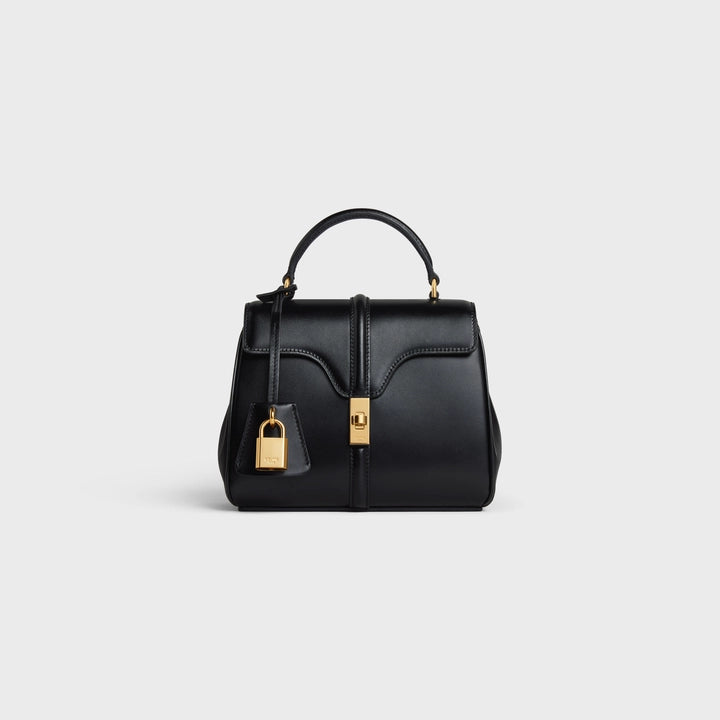 Celine Mini 16 Bag in Satinated Calfskin (Black)