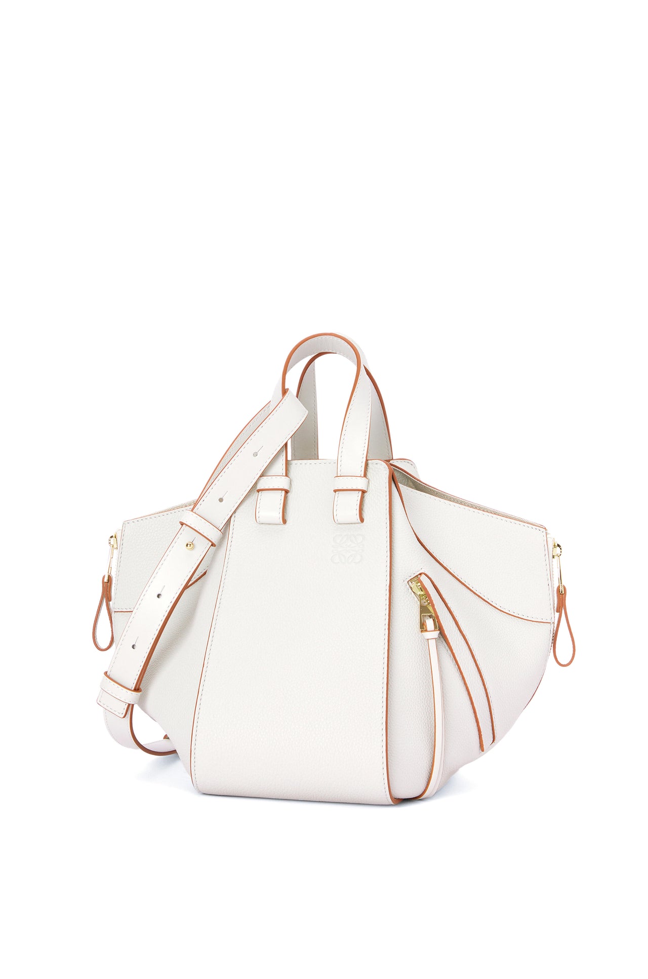 Loewe Small Hammock bag in soft grained calfskin (Colour:  Soft White No. 2)