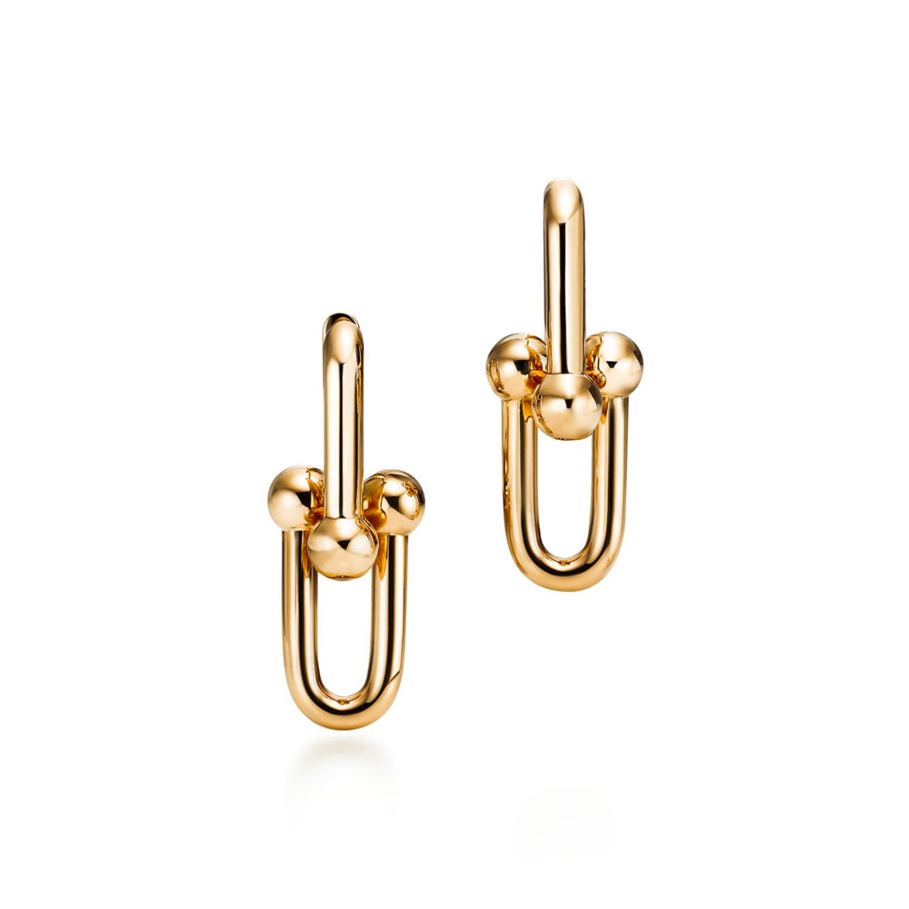 Tiffany &amp; Co. Tiffany HardWear 大號黃金鍊式耳環