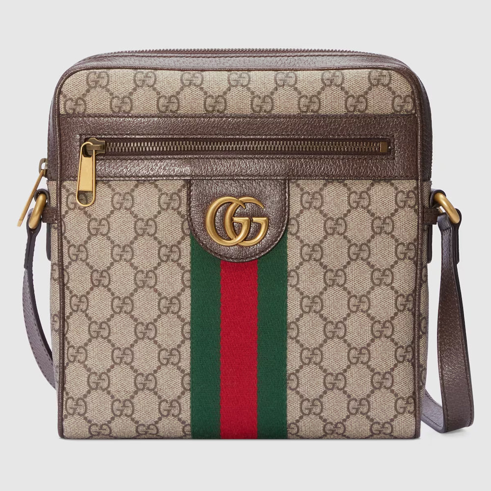 Gucci Ophidia GG Small Messenger Bag (Beige/ebony GG Supreme canvas, w