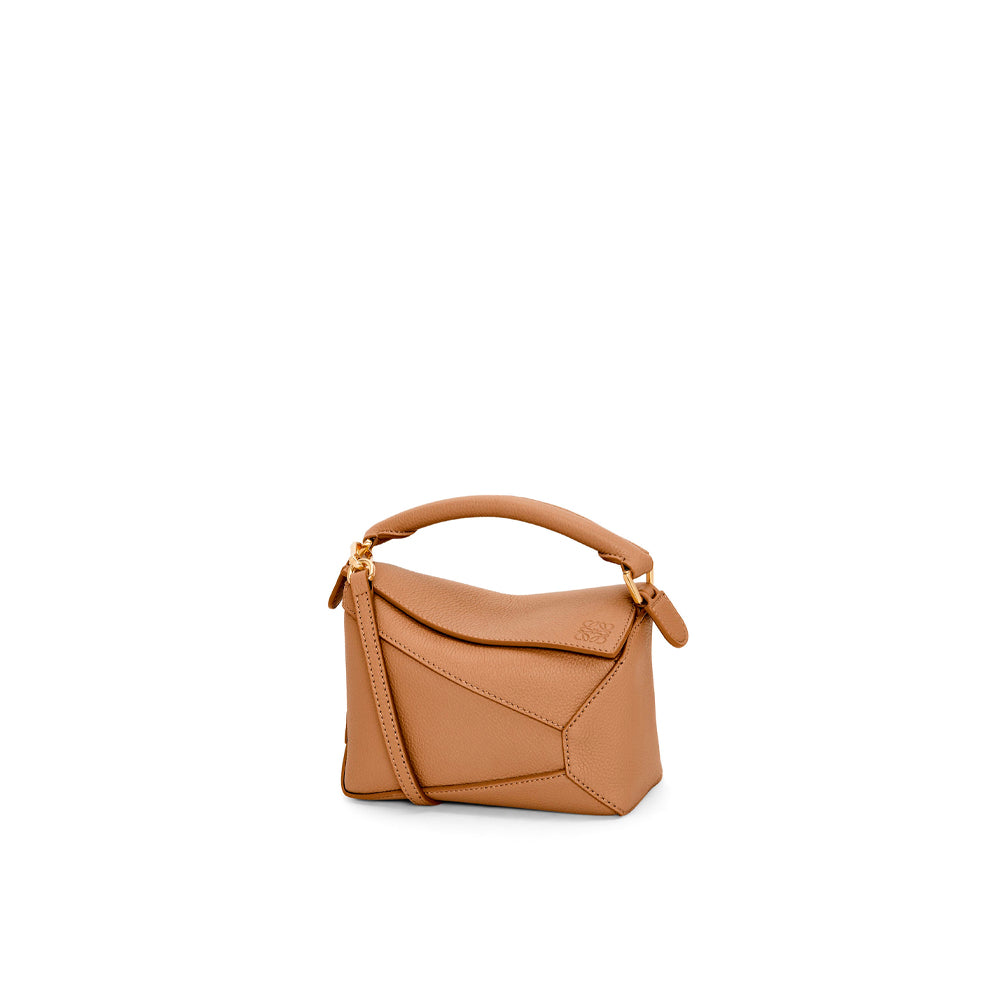 Loewe Mini Puzzle bag in soft grained calfskin (Toffee)