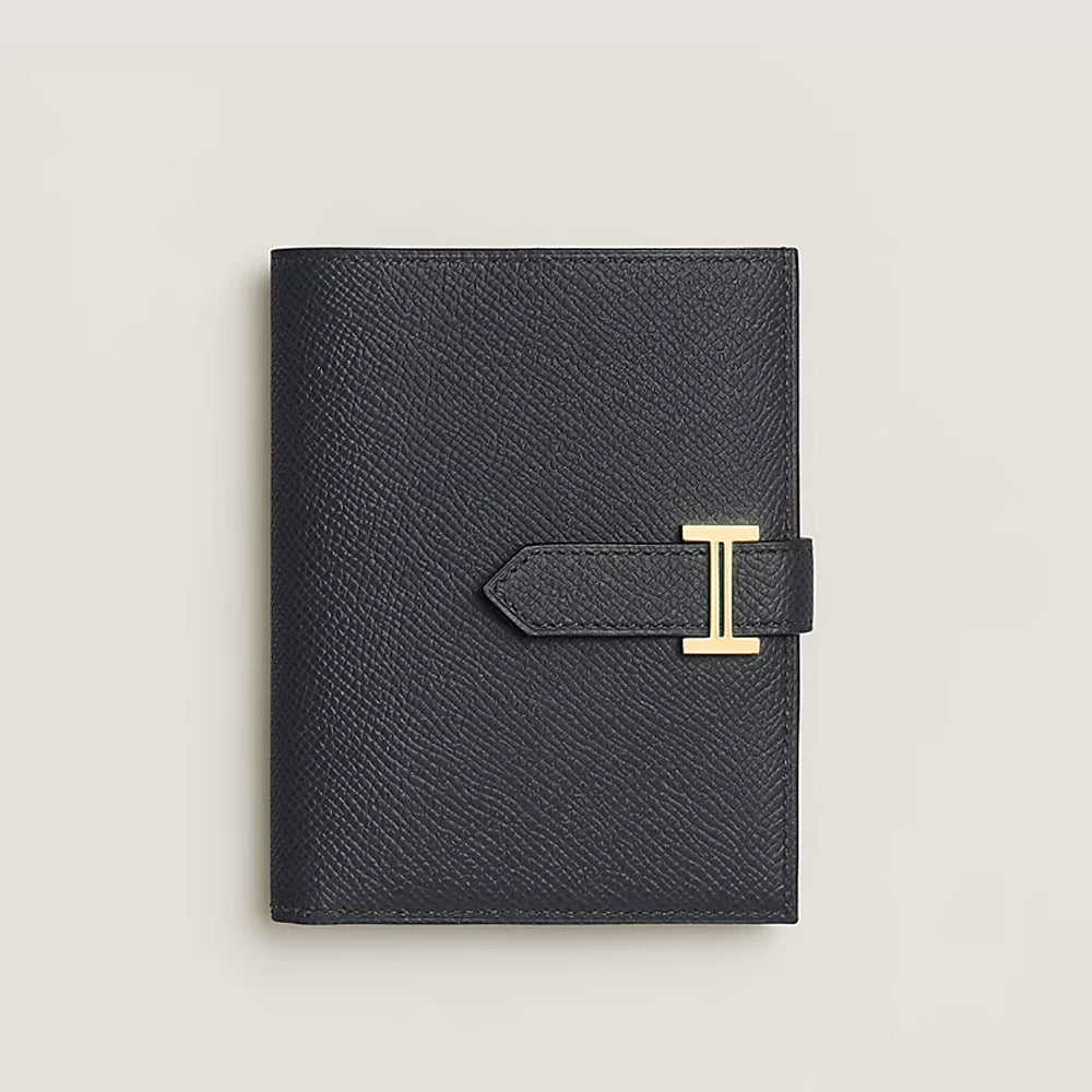 Hong Kong Stock - Hermes Bearn Compact wallet (Black/Gold)