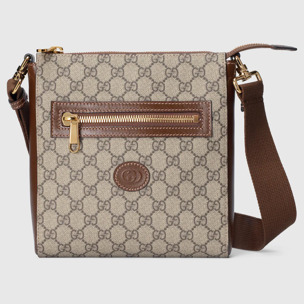 Gucci GG Supreme Messenger Bag (Beige and ebony GG Supreme canvas)