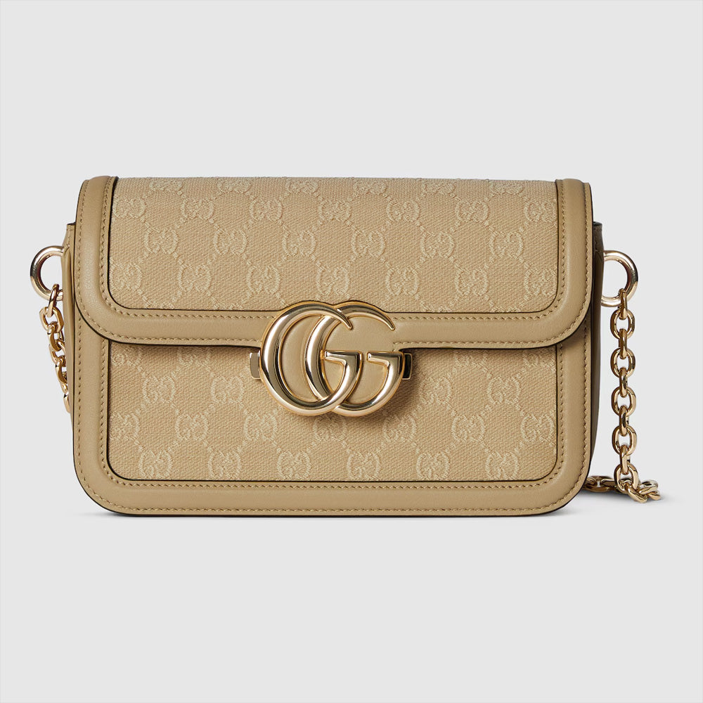 Gucci Go small shoulder bag (Beige GG canvas)