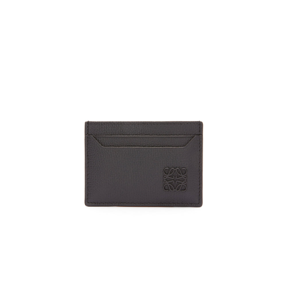 香港現貨 - Loewe Anagram plain cardholder in pebble grain calfskin（黑色） 