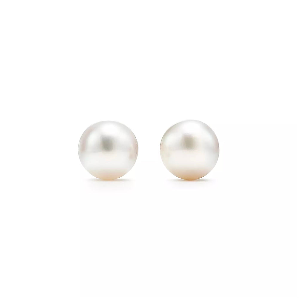 Tiffany & Co. Tiffany Signature® 珍珠 18 克拉白金 Akoya 養珠耳環