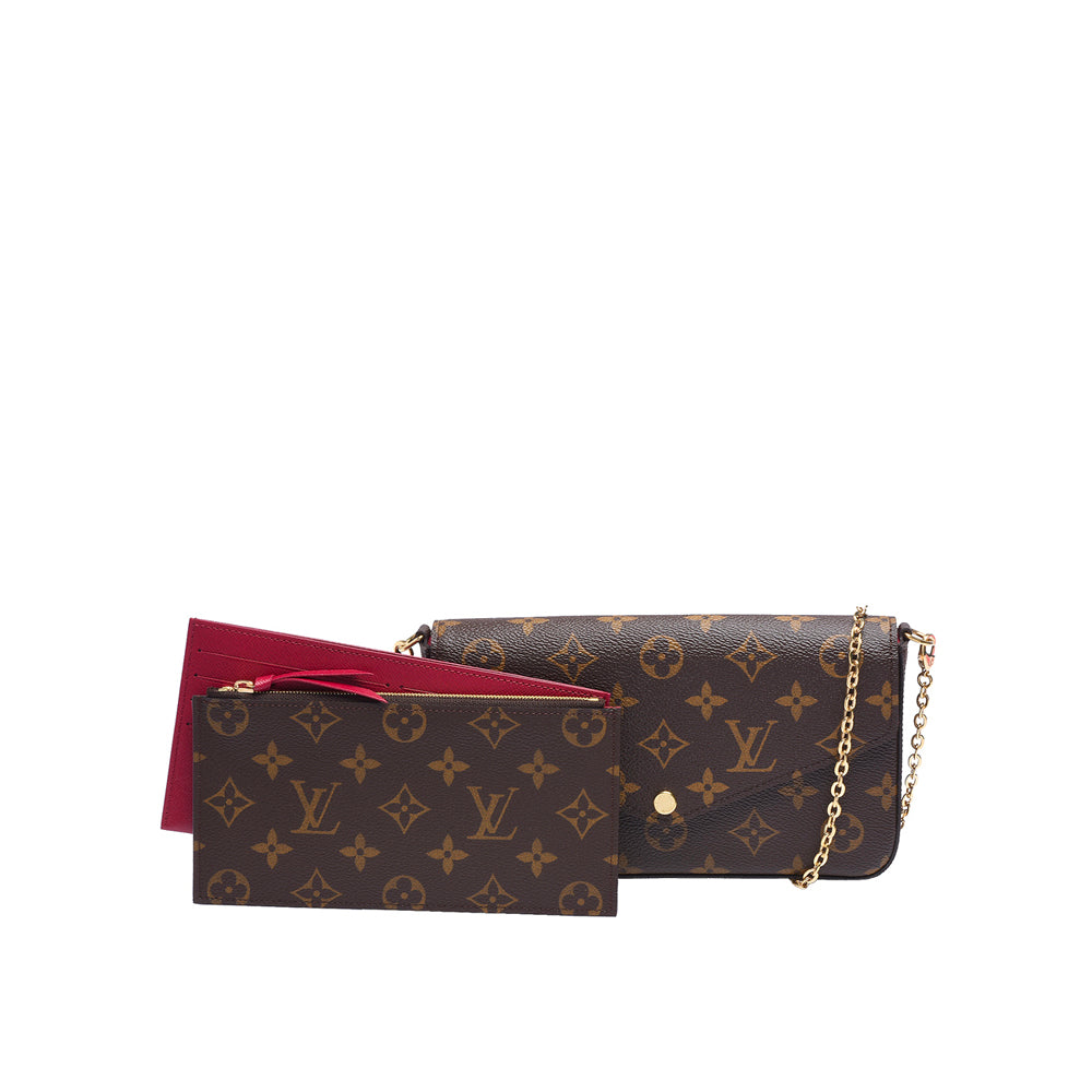 Hong Kong Stock - Louis Vuitton Félicie Pochette Monogram Canvas Small Leather Goods Chain and Strap Wallets