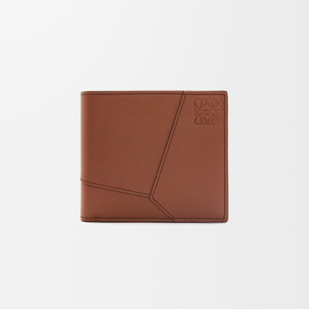 Loewe Puzzle bifold wallet in classic calfskin (Brownie)
