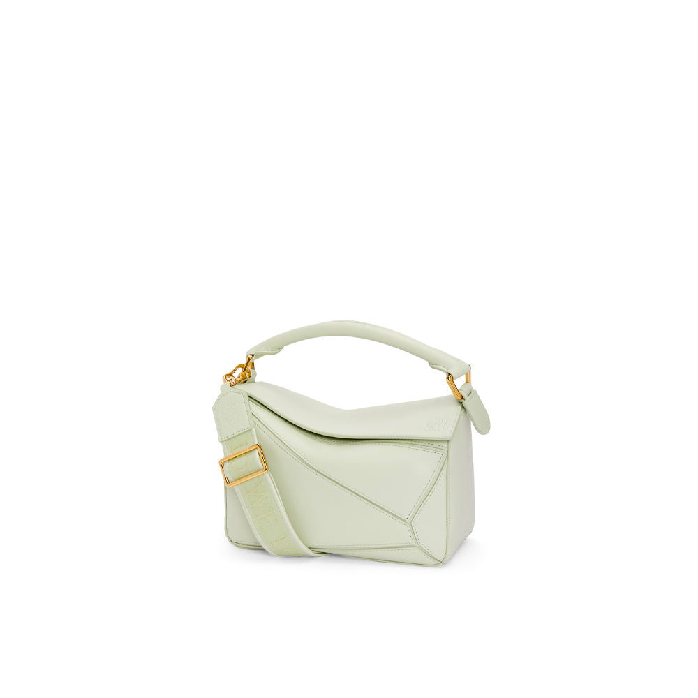 Loewe Small Puzzle bag in satin calfskin (Spring Jade)