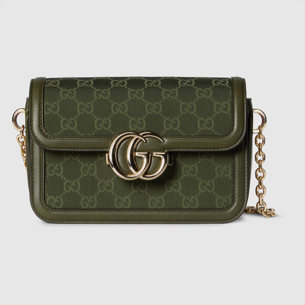 Gucci Go small shoulder bag (Forest green GG canvas)