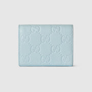 Gucci GG Emblem 迷你錢包，設計小巧輕便，配有品牌雙G標誌。