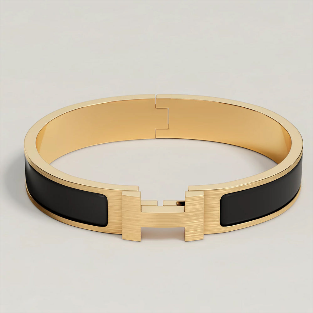 Hong Kong Stock - Hermes Clic HH bracelet (Noir Mat T5)