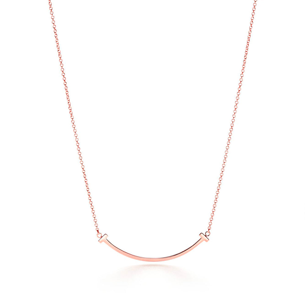 Tiffany &amp; Co. 玫瑰金 Tiffany T Smile 微笑吊墜，小號