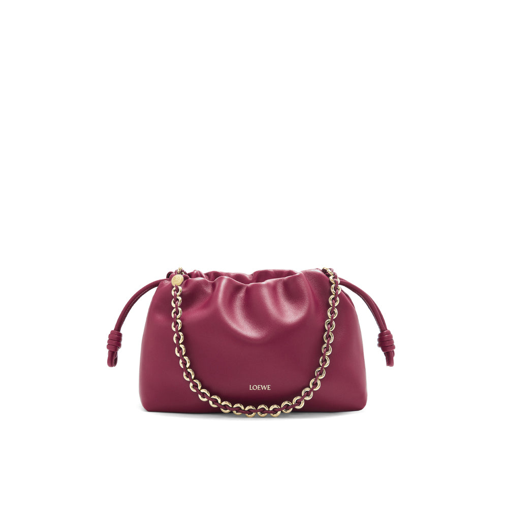 Loewe Medium Flamenco purse in mellow nappa lambskin (Crimson)