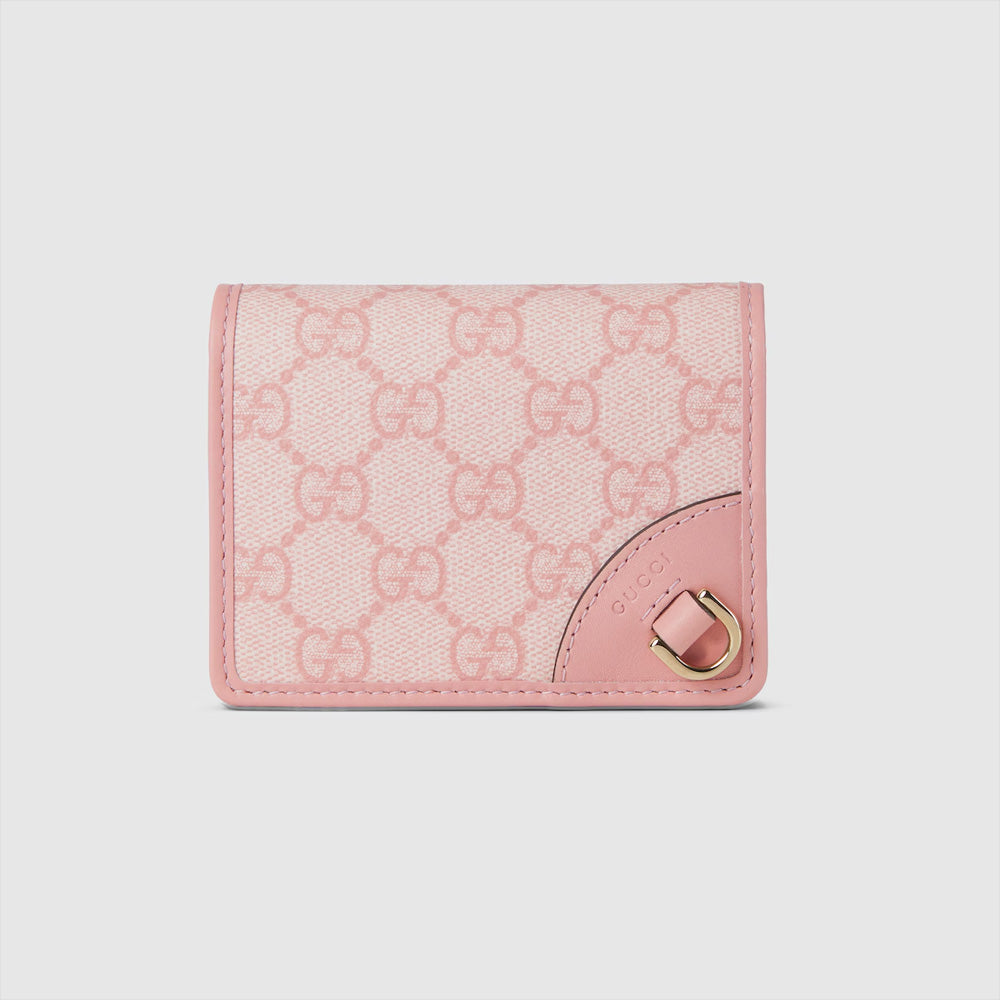 Gucci GG Emblem 迷你錢包，設計小巧輕便，配有品牌雙G標誌。